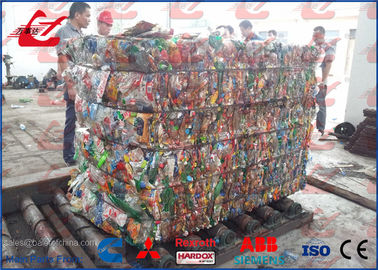 125 طن أفقي رزمة مربوطة النفايات PET زجاجة آلة بالات للزجاجات البلاستيكية وعلب