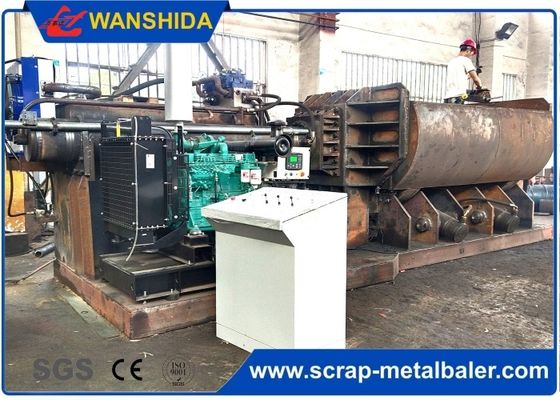 شراء Scrap metal baling press machine with feeding grab for waste aluminum profile light scrap metal online manufacture