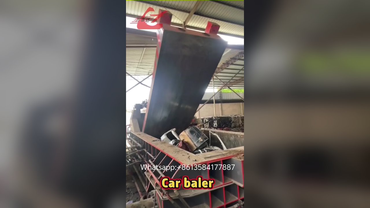 Heavy-Duty Automobile Scrap Metal Baler Machine | High Compression Hydraulic Car Baling for Recyclin